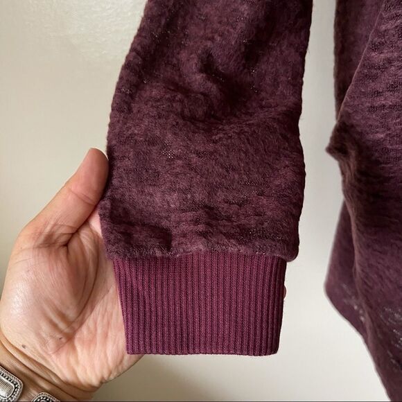 UO Silence + Noise Maroon burnout cardigan NWT - Picture 3 of 8